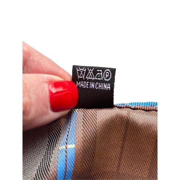 Plaid pocket square adjustable bow tie blue white plaid polyester - Picture 6 of 8